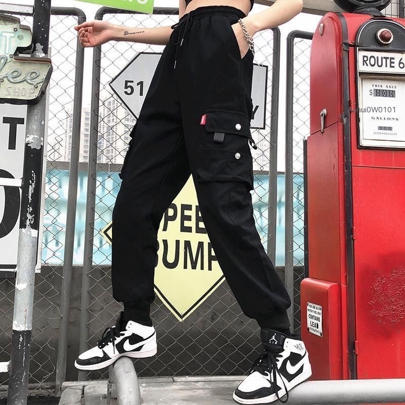 Oversized Cargo Pants Men And Women Ankle Banded Slacks High Waist Loose And Slimming
