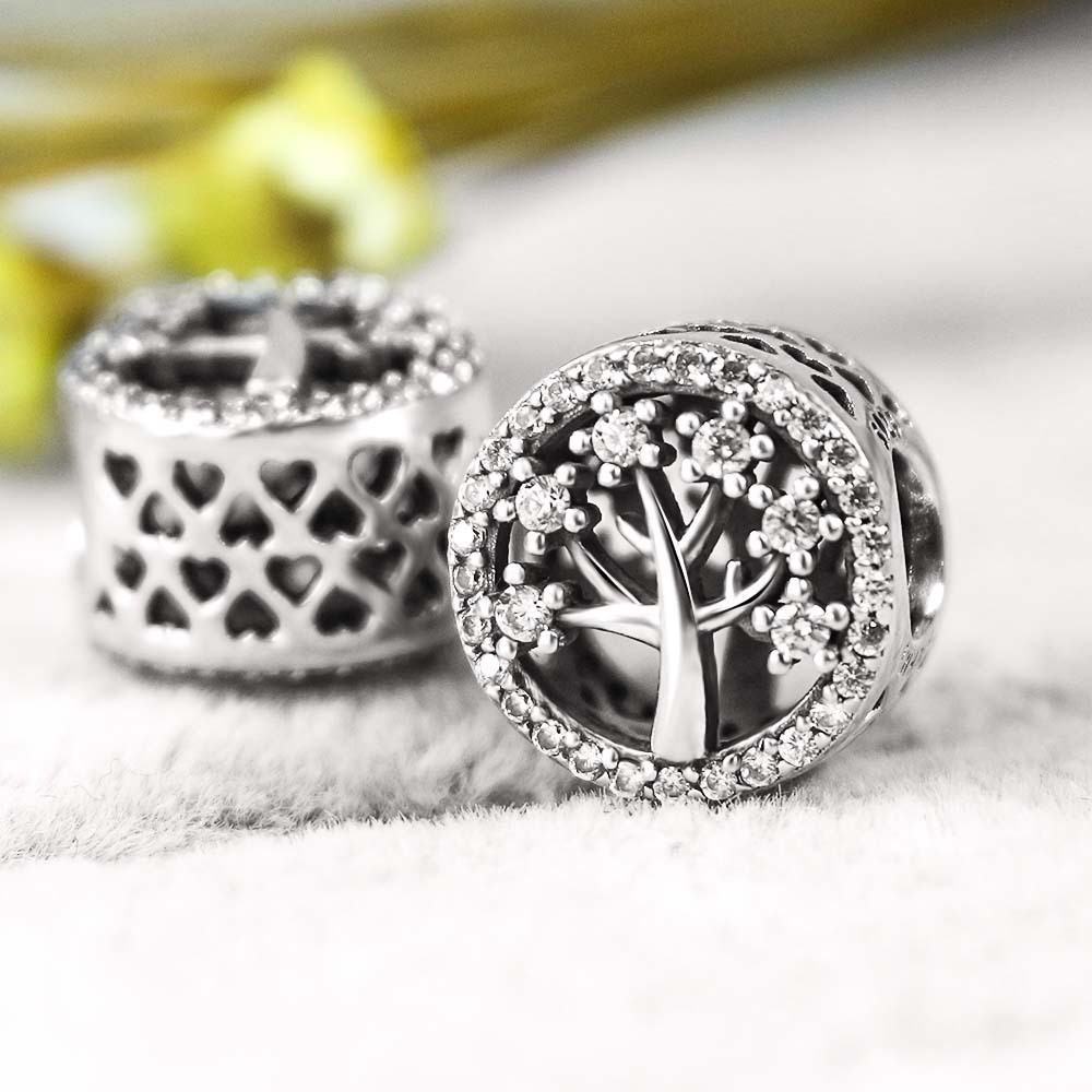 DIY Zircon Round Beaded Bracelet S925 Silver Elegant Graceful Generous