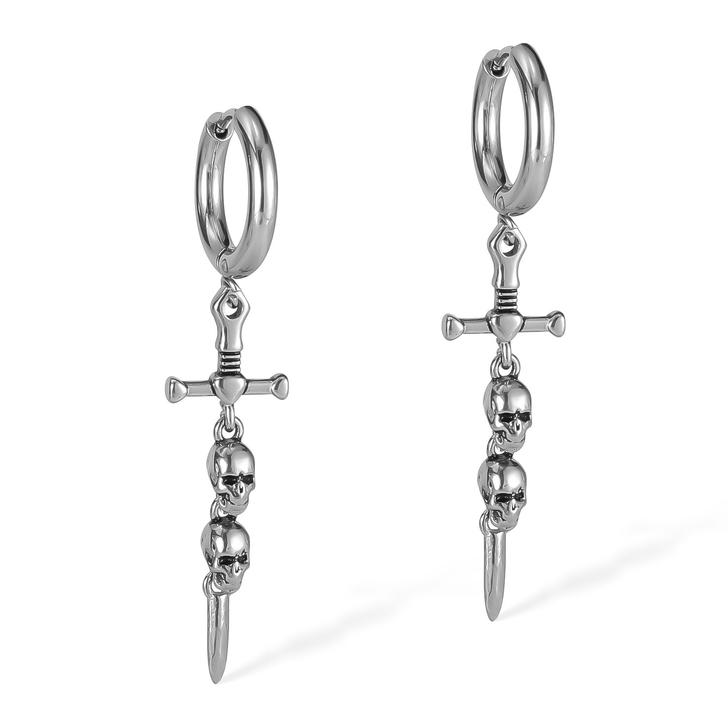 Retro Earrings Creative Design Titanium Steel