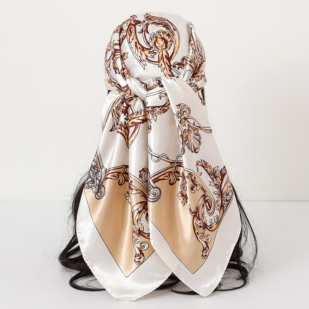 Classic Satin Womens Shawl Headscarf And Scarf 3