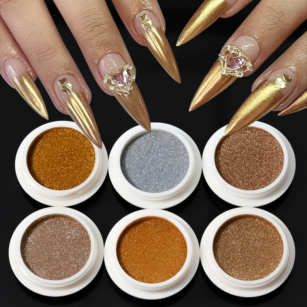 Electroplated Powder Rose Gold Nail Art Kit