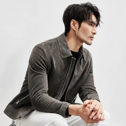 Sheepskin Light Luxury Suede Genuine Leather Clothes Men's Imported