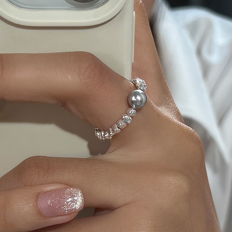 Irregular 925 Sterling Silver All-Match Ring Ins Style Design Does Not Fade