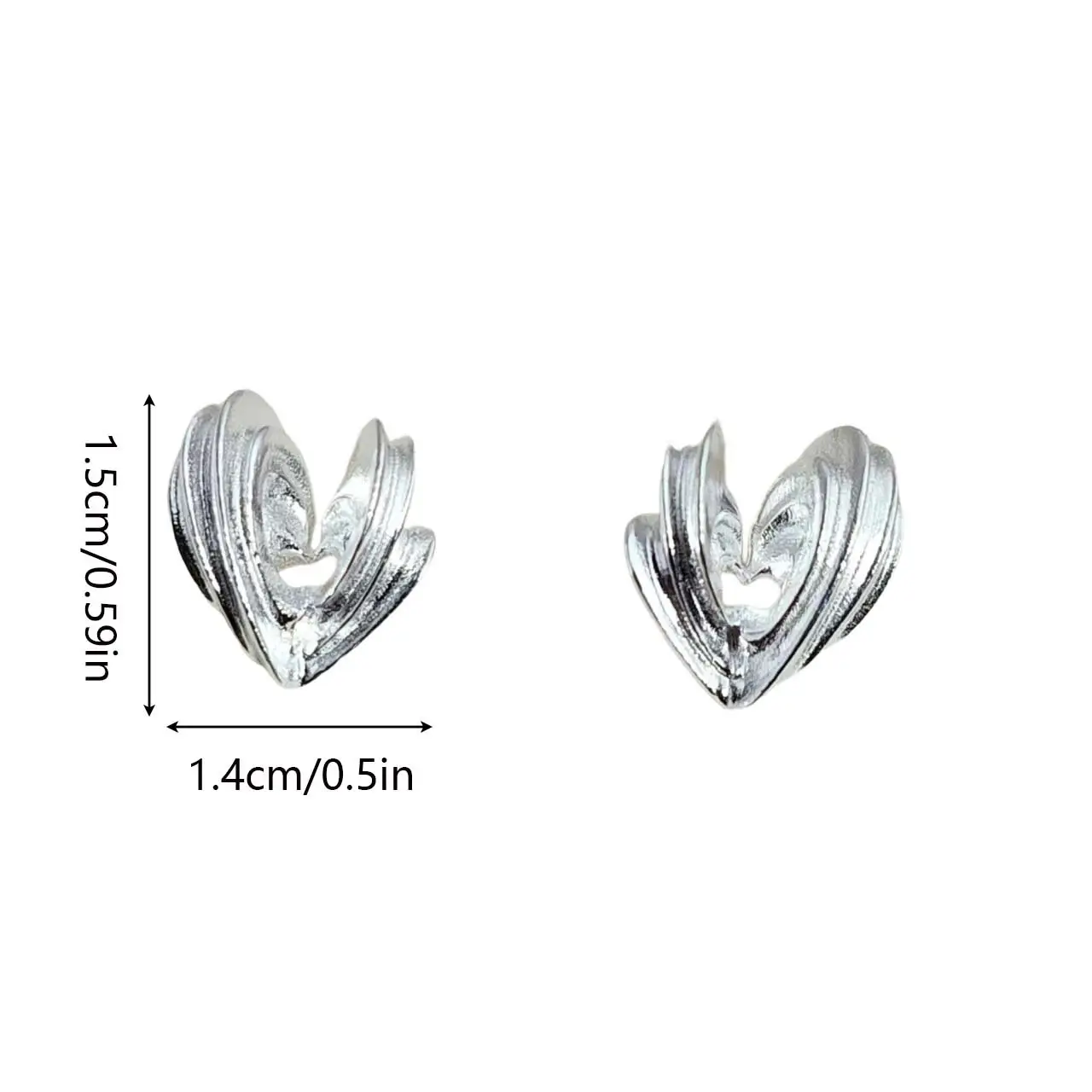 Sterling Silver Needle European And American Irregular Metal Ear Studs