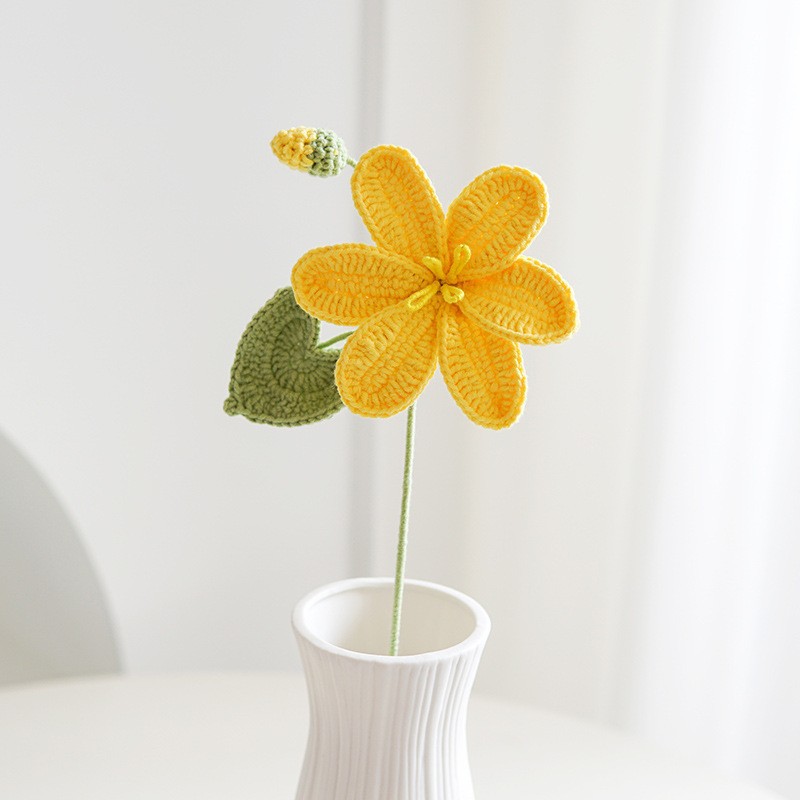 Hand-knitted Finished Yarn Bouquet Of Knitted Artificial Flowers 93