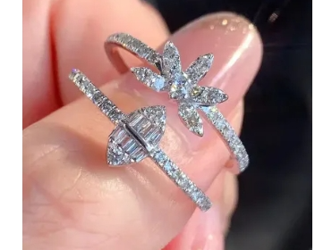 Three-layer Ring Super Weiying Ryder Zircon Sweet Temperature Lady Hand Jewelry