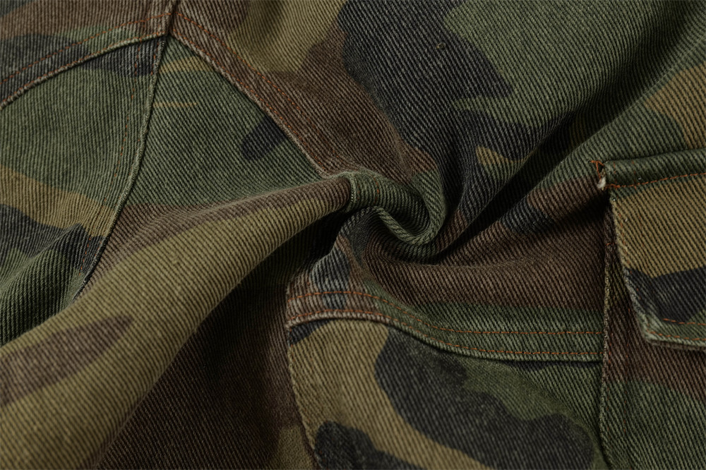 Men's Punk Distressed Multi-pocket Design Loose Wide Leg Straight Shorts