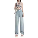 Blue Cropped Pants
