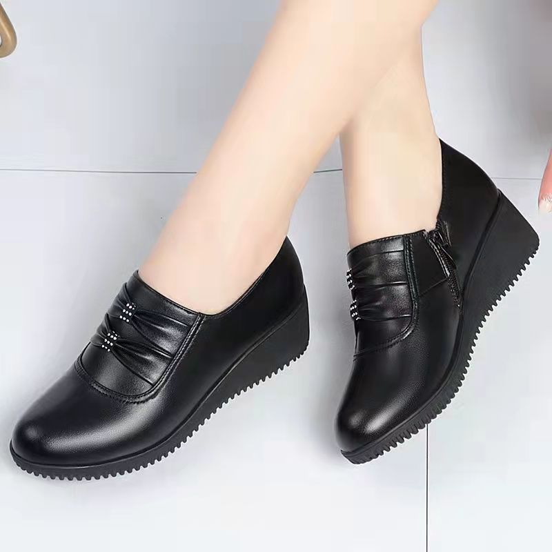 Synthetic Leather Wedge Flats, picture 3 of 4
