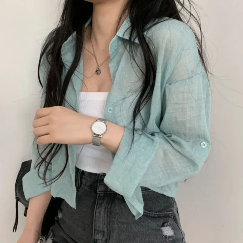 French Top High-grade Cardigan Blouse Shirt
