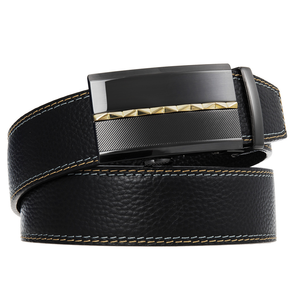 Title 15, New Mens Automatic Buckle Leather Belt