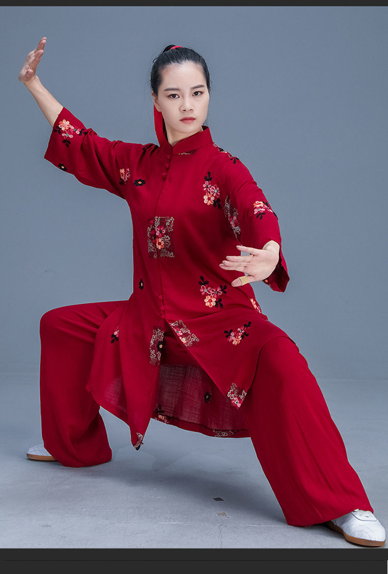 Tai Ji Suit Women's Chinese Martial Arts Practice Retro Tang Suit Top