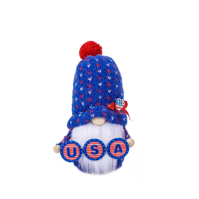 American Independence Day Knitted Hat Faceless Doll Ornaments Rudolf Doll Decoration Props Type A - Shop at LoveMi