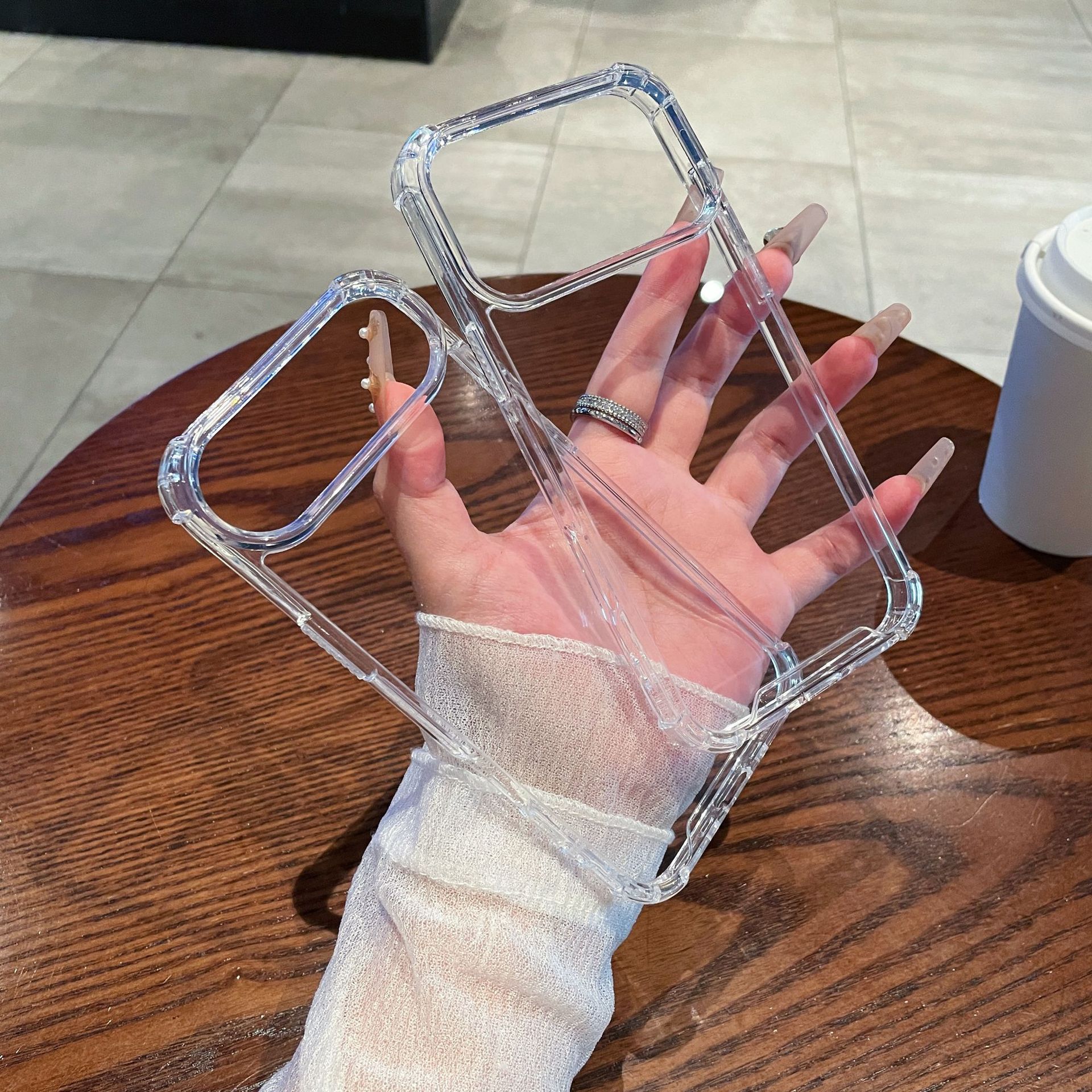 Transparent Airbag Drop-resistant Acrylic Simple Phone Case - Image 4