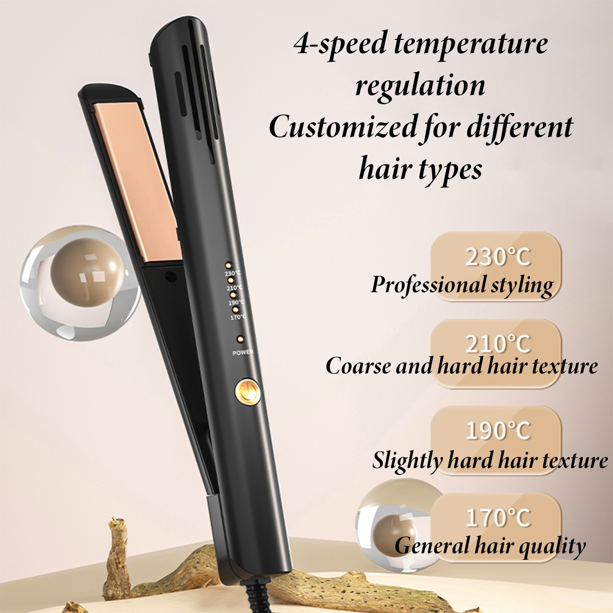 Straightener And Curling Irondual-purpose For Straightening Or Curling Hair