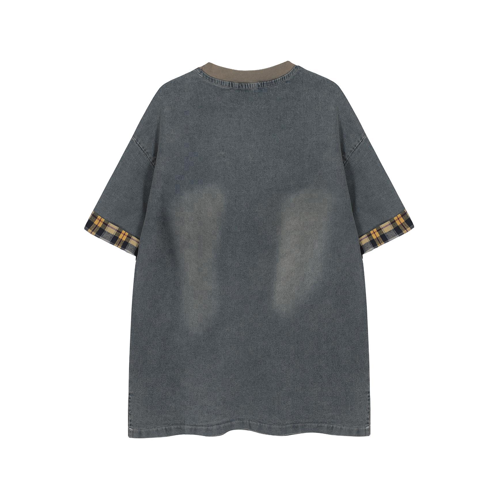 Patchwork Short-sleeved T-shirt Men And Women