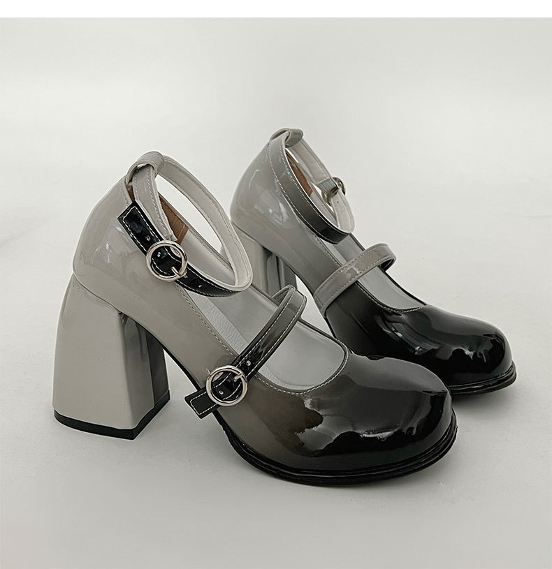 Retro Easy Matching Small Chunky Heel High Heels