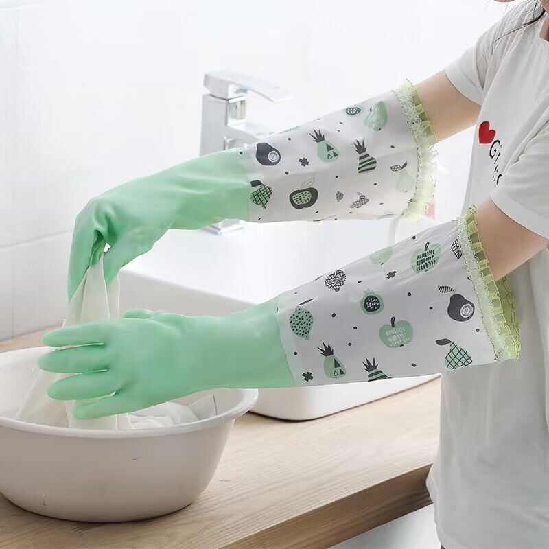Kitchen And Household Cleaning Waterproof Rubber Gloves 7