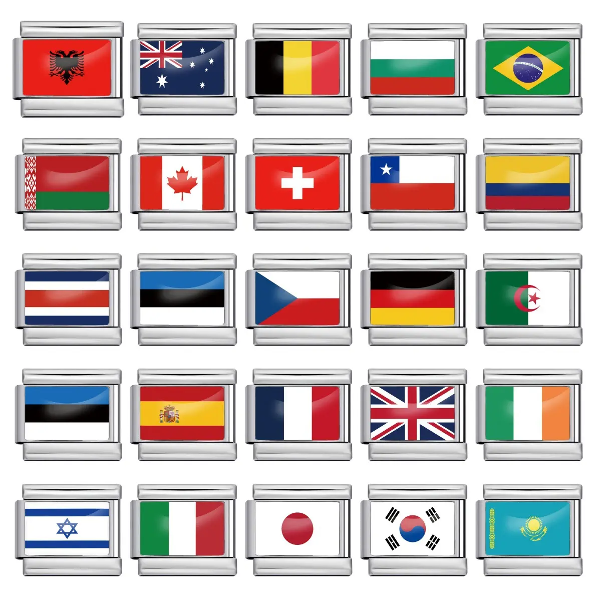 World Flag Photo Epoxy Series Bracelet