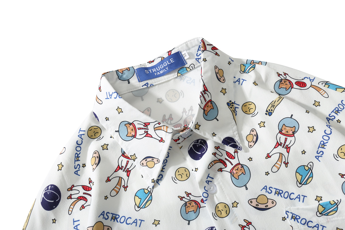 Title 3, Funny Cartoon Full Printed Short Sleeve Shirts ...