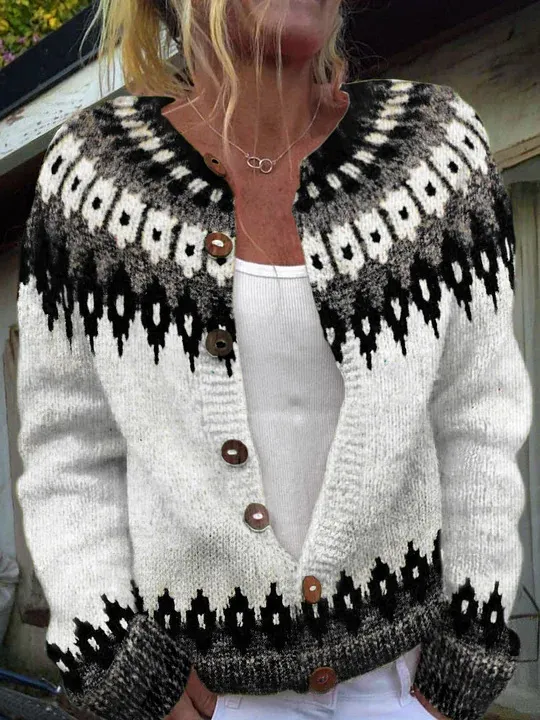 Winter Cardigan Coat Single breasted Totem Warm Sweater 5 Models S - Shop at LoveMi