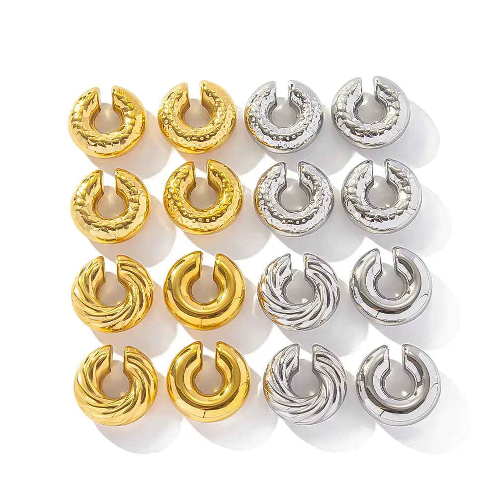 Exaggerated High-end Sense No Pierced Large Hollow Ear Clip