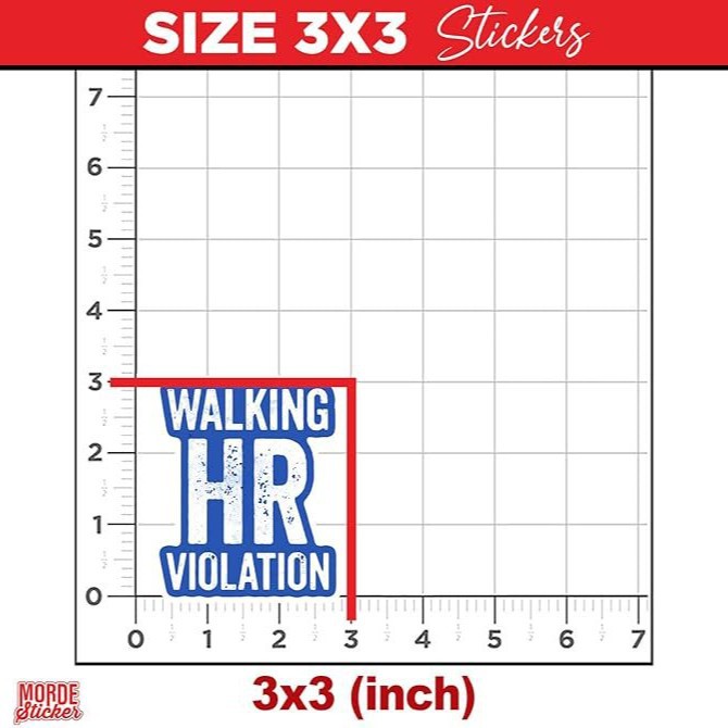 Funny HR Department Door Quote Hard Cap Sticker