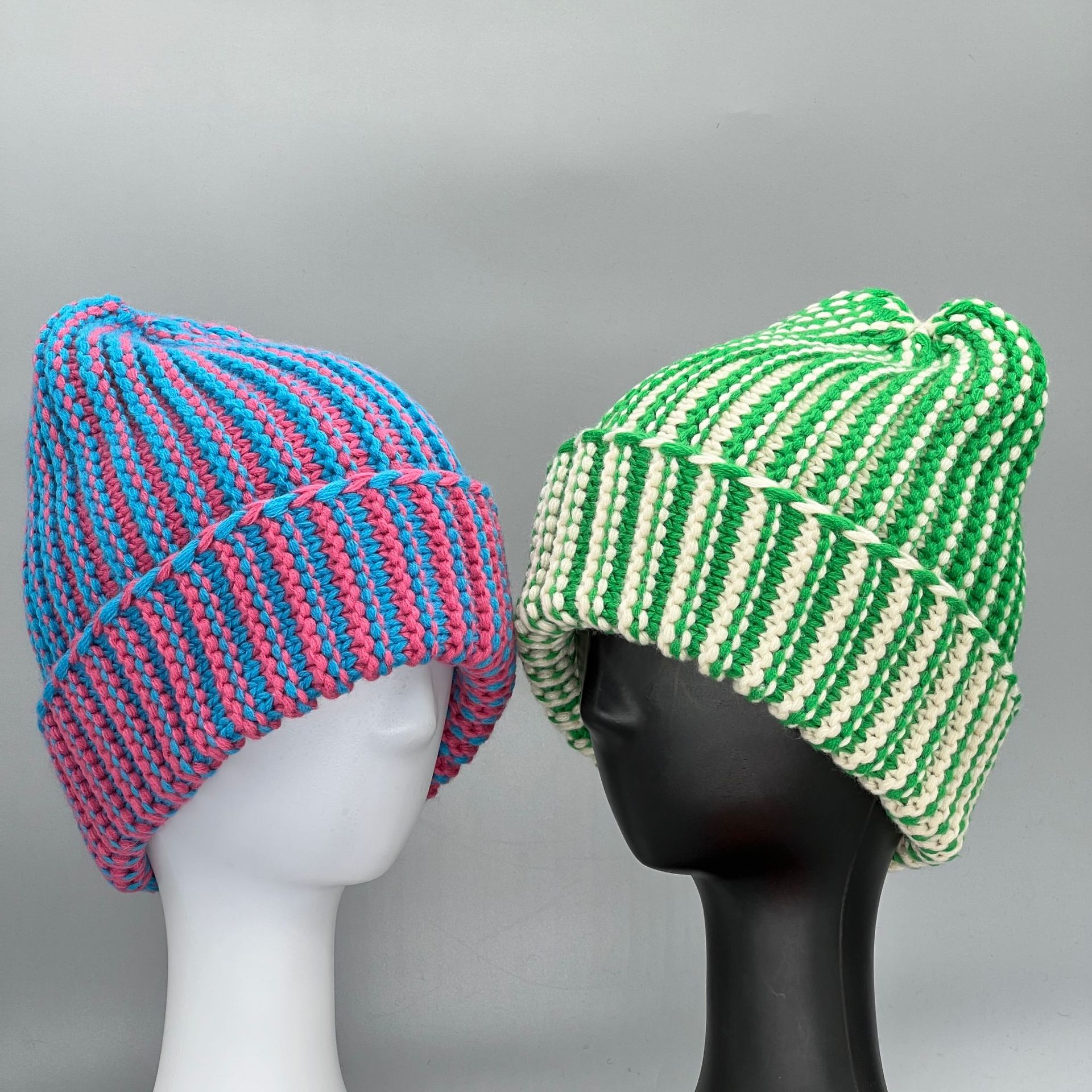 Title 4, Autumn And Winter Hat Color Blocking Warm Ear P...