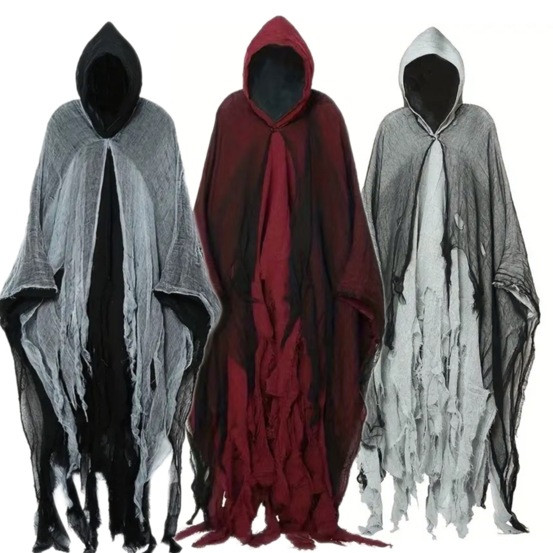 Halloween Witch Cloak Skull-patterned Clothes Death Costume Props