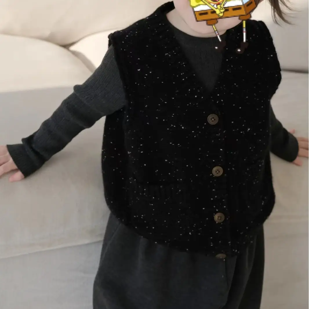 Childrens Cashmere Vest Sleeveless Warm Waistcoat