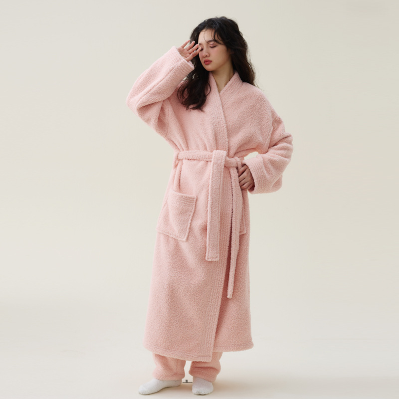 Women Pink Bathrobe Pants