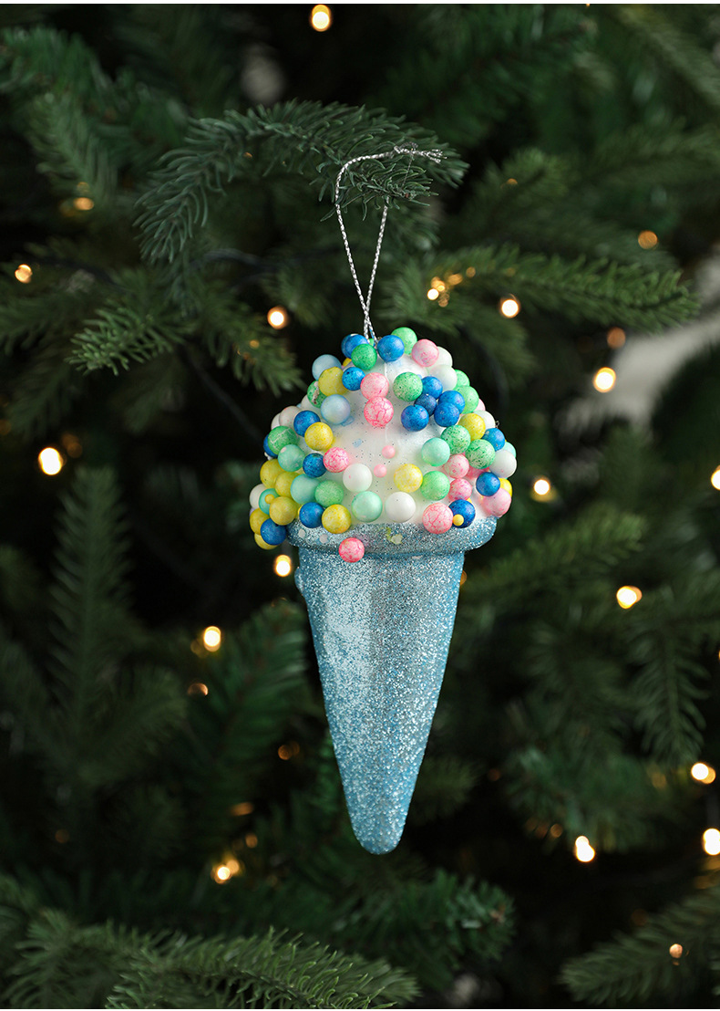 Title 6, Creative Pendant Ice Cream Christmas Tree Decor...