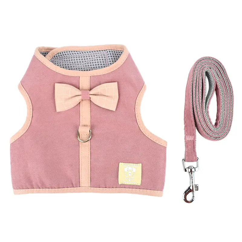 Grid Pet Harness Korean Style Small And Medium-sized Dogs Vest Dog Hand Holding Rope Pet Products Factory Wholesale