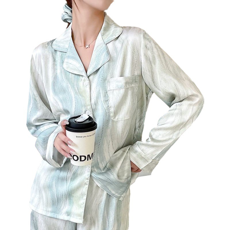 Women's Comfortable Fashion Loose Soft Light Soft Silk Home Wear Suit