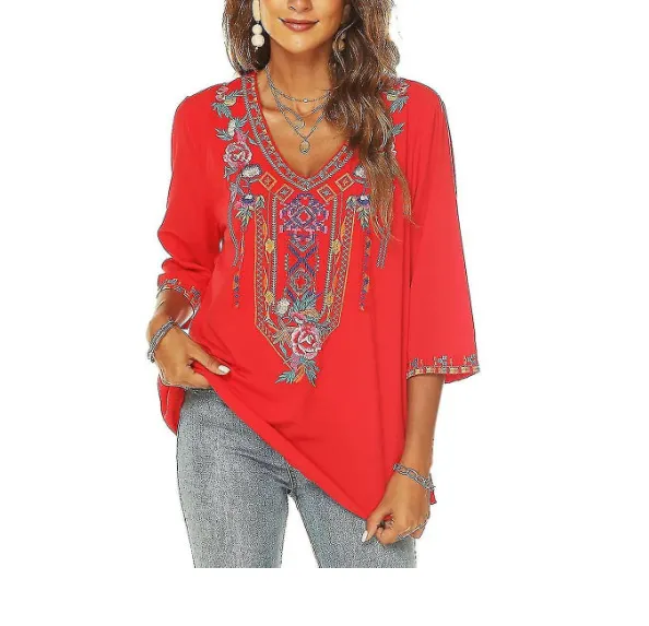 Women's Simple Printed Loose Casual Short Sleeve G56C045 - Shop at LoveMi