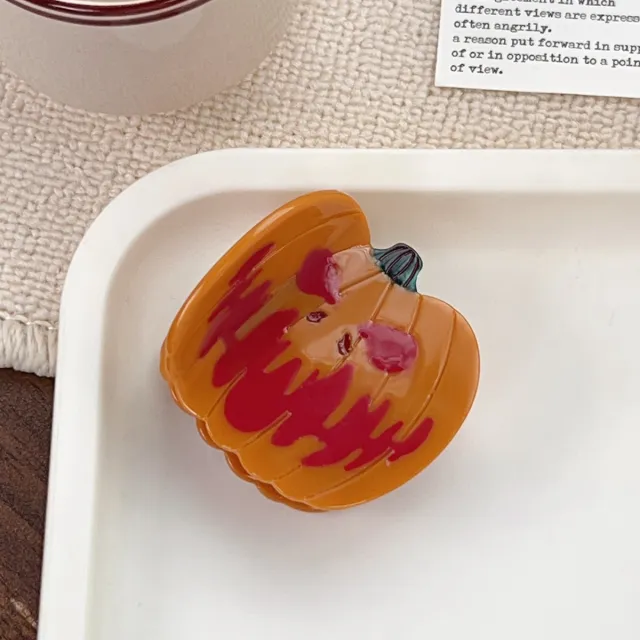 Funny Halloween Pumpkin Skull Acetate Hairpin Ghost Face Pumpkin - Shop at LoveMi