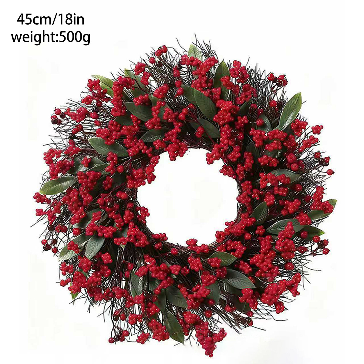 Artificial Holly Berry Wreath, picture 2 of 6
