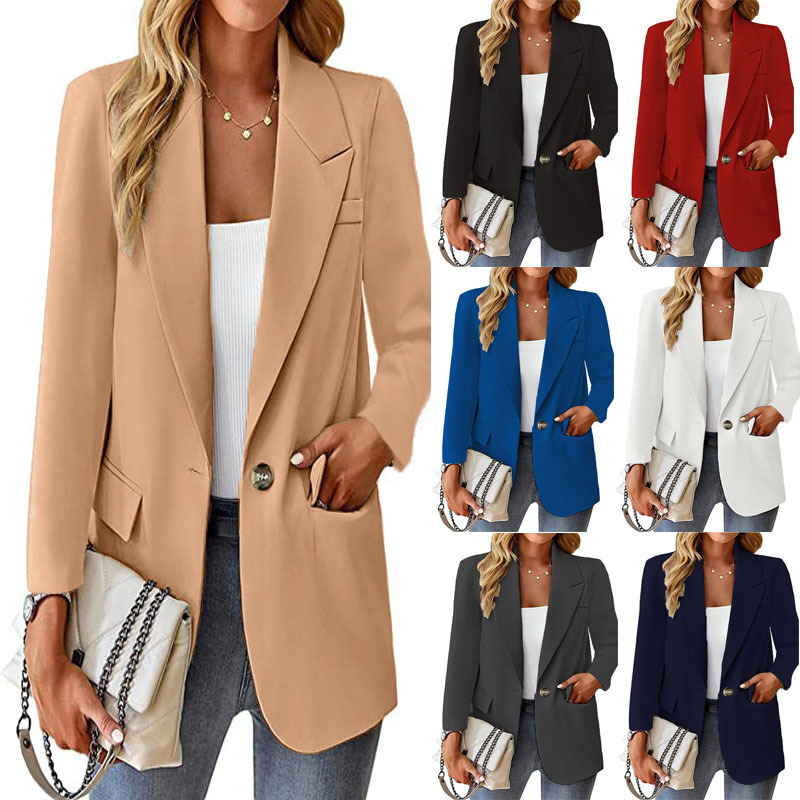 Elegant Single-breasted Blazer For Women