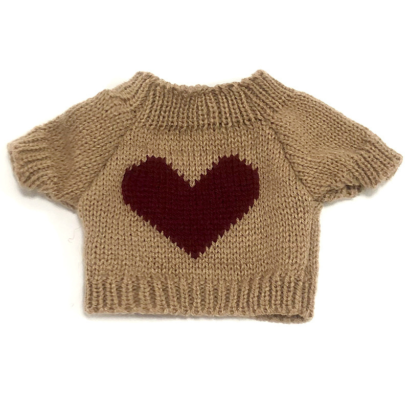 Khaki Red Love Sweater