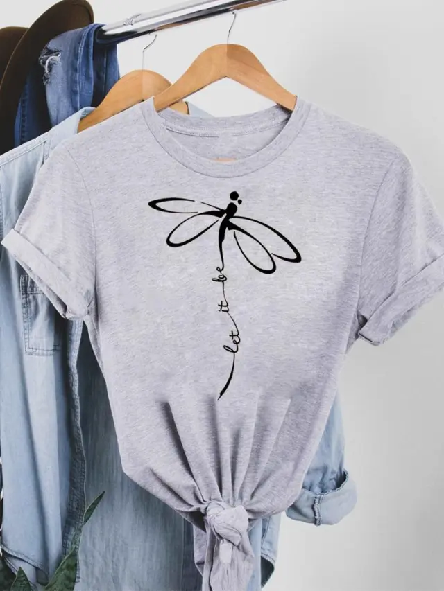 T shirt Independent Stand Women's Short Sleeve Laqa30482 Gy - Shop at LoveMi