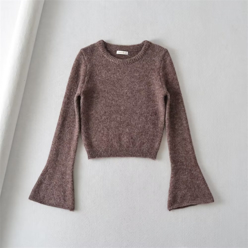 Fashion Design Horn Long Sleeve Sweater Pink - Shop at LoveMi