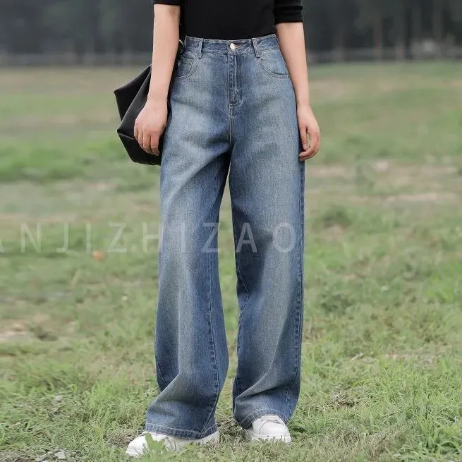 Loose All-matching Slimming Draping Wide Leg Trousers - Wide Leg Pants