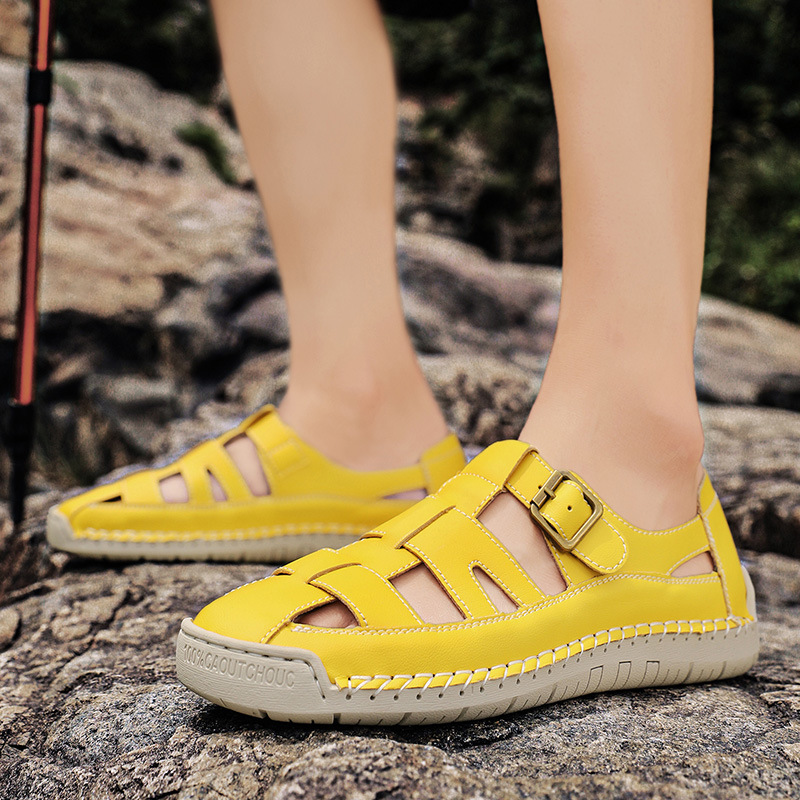 Women's Handmade Stitched Hollow-out Soft-soled Lightweight Non-slip Sandals