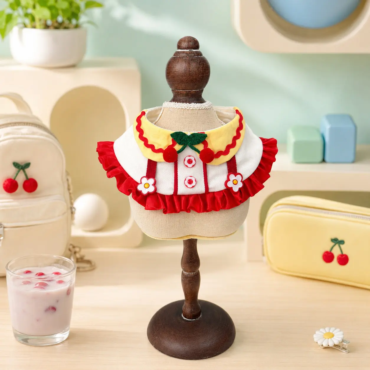 Ruffled Pet Bib With A Cute Design