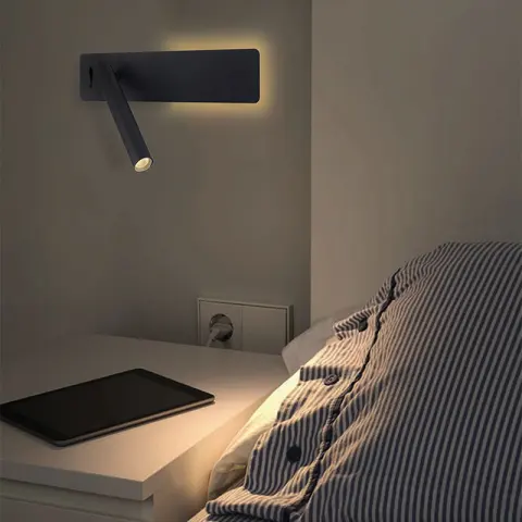 Living Room Background Wall with Rotatable Spotlight