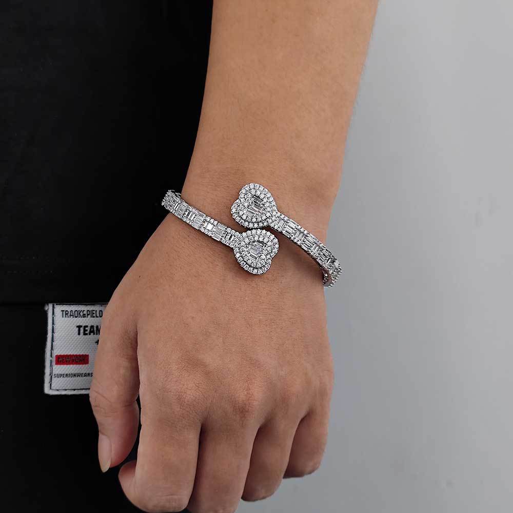 Men's And Women's Fashion Heart-shaped Zircon Bracelet