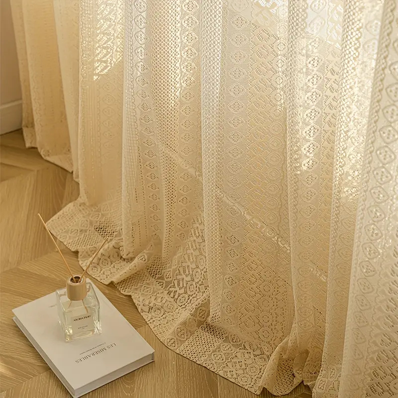 Title 4, Lace Transparent Window Screen Fabric Curtain