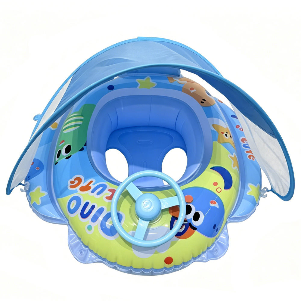 Inflatable Detachable Sunshade Swimming Ring 2