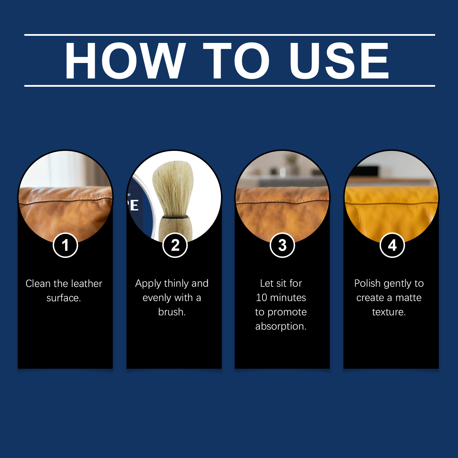 Complete leather care system for maintaining furniture appearance and longevity