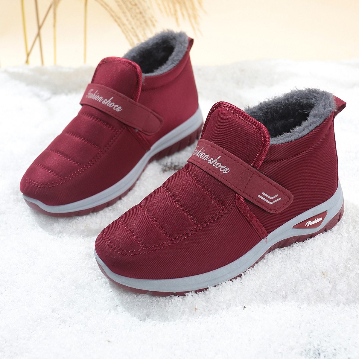 Fleece-Lined Insulated Snow Boots